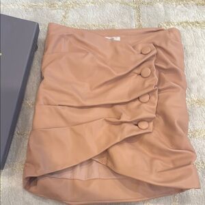 House of CB Elegant Nude Pink Skirt with Button Detail